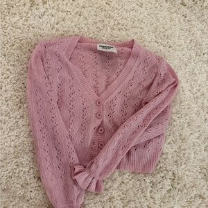 Princess Polly Soft Pink Knit Cardigan